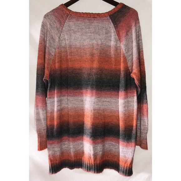 Express Round Neck Pullover Striped Knit Sweater Medium - Picture 6 of 7